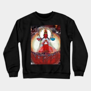 Pandaravasini - Red Female Buddha of Love and Healing Crewneck Sweatshirt